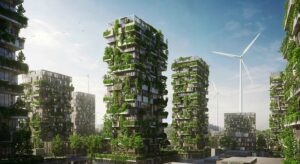 Edificio sostenible con certificación verde y diseño eficiente que aumenta el valor del inmueble.